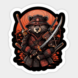 samurai bear Sticker